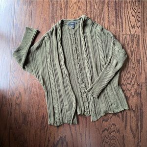Forever 21 Green Knit Cardigan